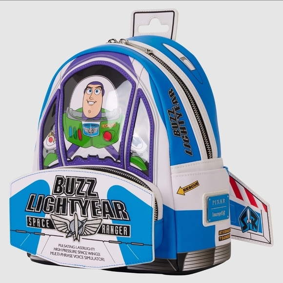 Buzz Lightyear Toy Story 30th Anniversary Glow In The Dark Loungefly Backpack - Picture 2 of 4
